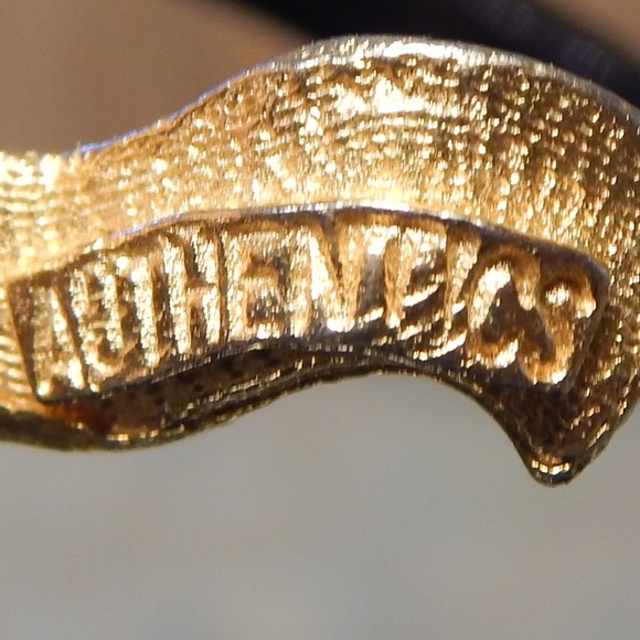 Vintage Vans Authentic Ribbon w/Smoky Stone Brooch - Picture 4 of 8